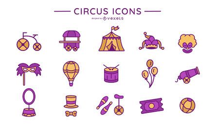 Circus icon collection