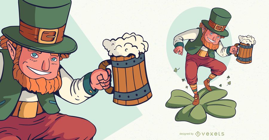 Leprechaun character illustration Leprechaun character illustration