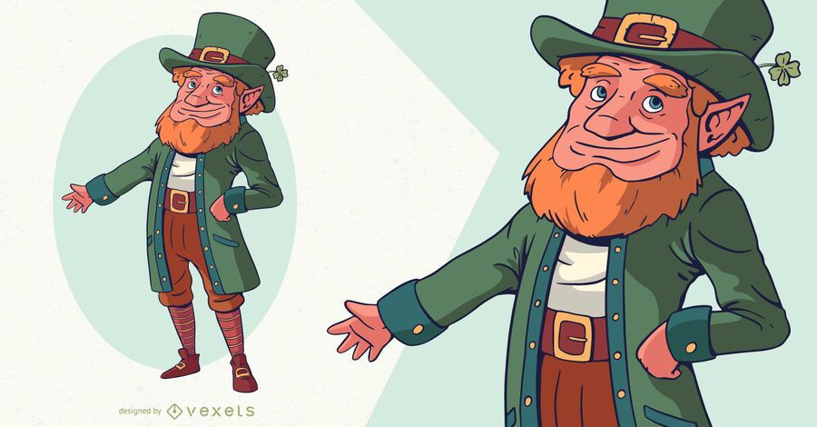 St patrick's day leprechaun character St patrick's day leprechaun character