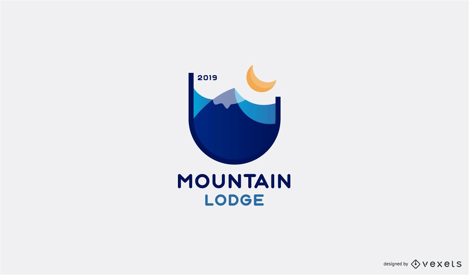 Design do logotipo do Mountain Lodge