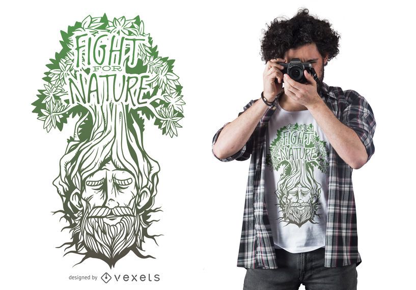 Fight nature t-shirt design Fight nature t-shirt design