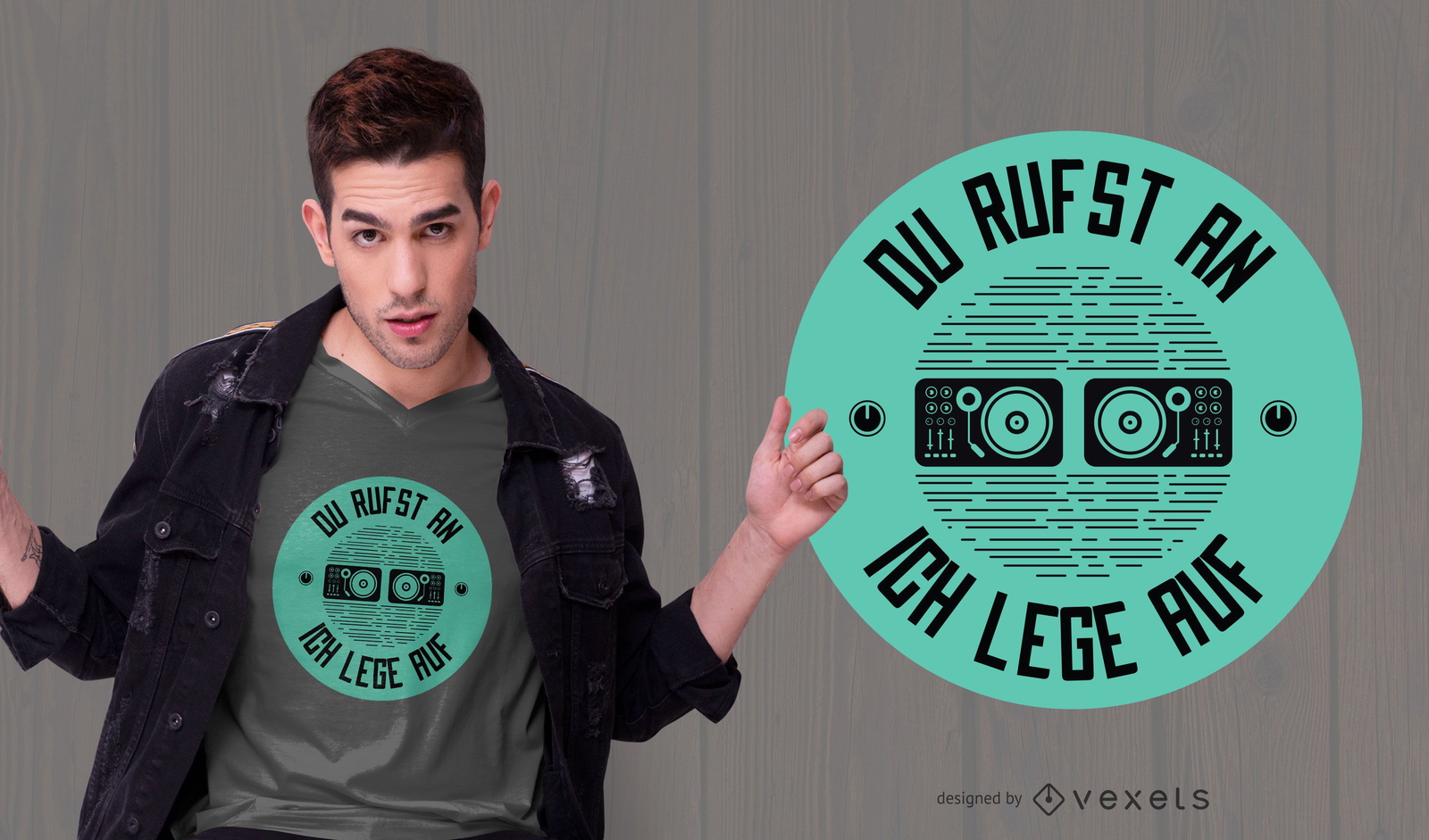 Dise?o de camiseta DJ German quote