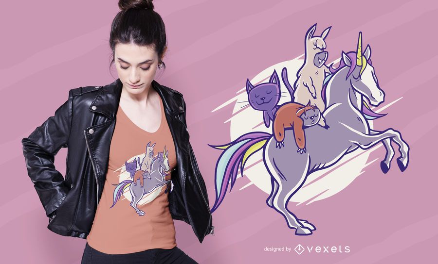 Diseño de camiseta de animales lindos Diseño de camiseta de animales lindos