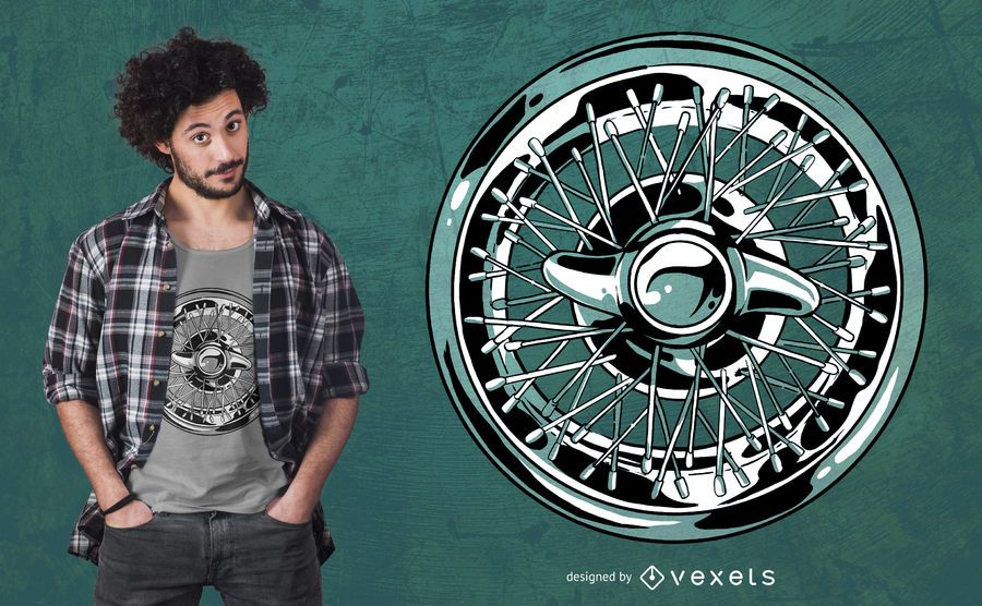 Car Wheel Rim T-shirt Design Car Wheel Rim T-shirt Design