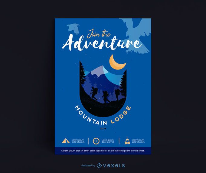 Mountain Lodge Poster Design Mountain Lodge Poster Design