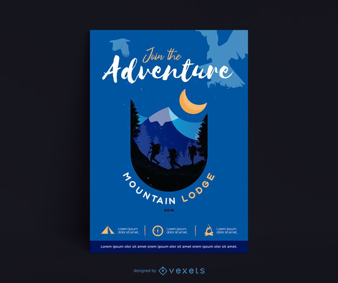 Mountain Lodge Poster Design