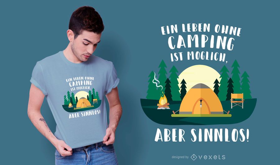 Camping german quote t-shirt design Camping german quote t-shirt design