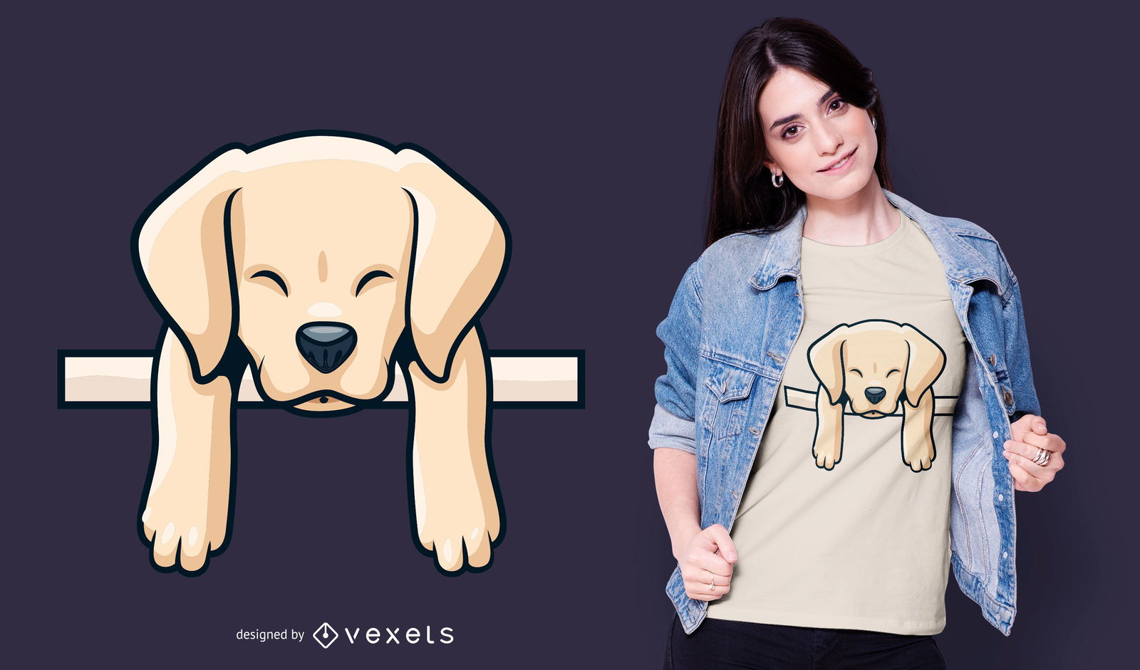 Design de camiseta de labrador retriever