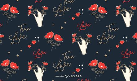 Valentinsliebesmusterdesign