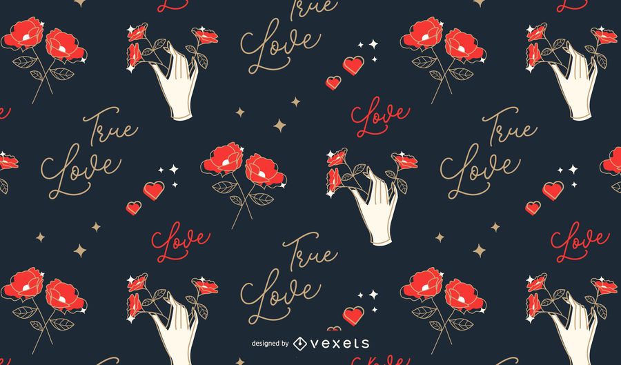 Diseño de patrón de amor de San Valentín Diseño de patrón de amor de San Valentín