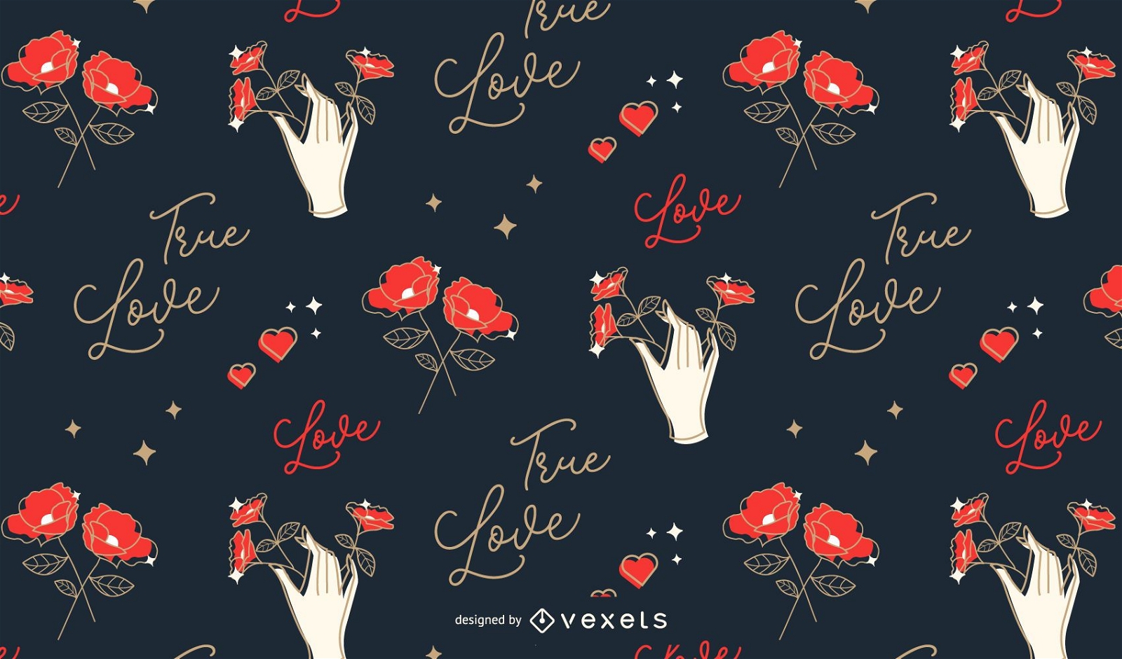 Valentine's love pattern design