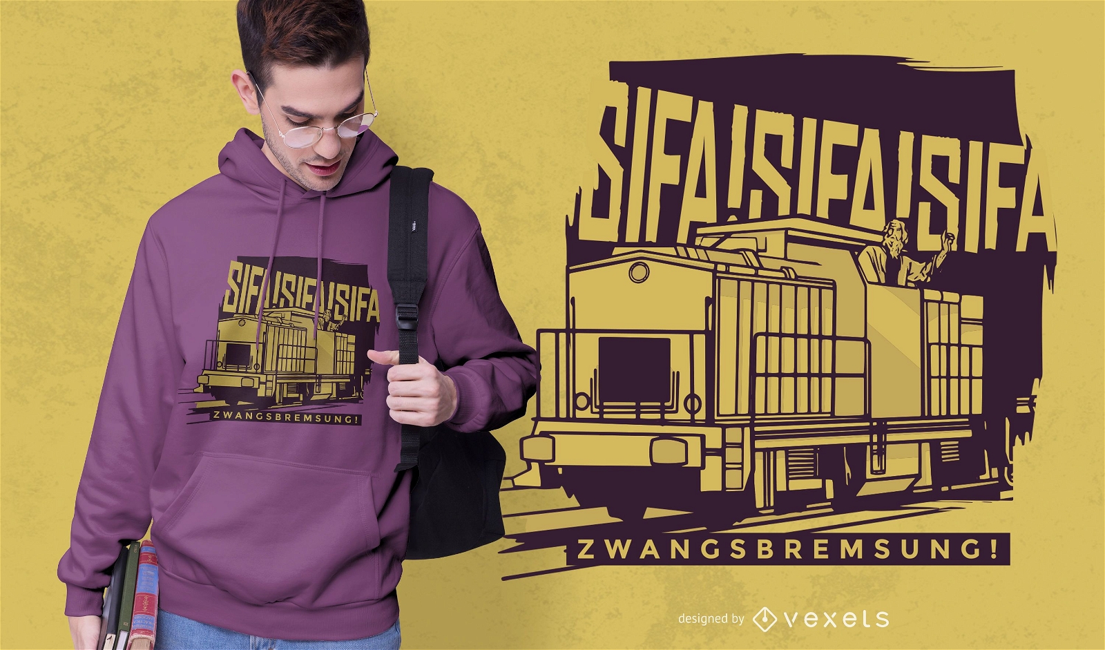 Design de camiseta Train Sifa