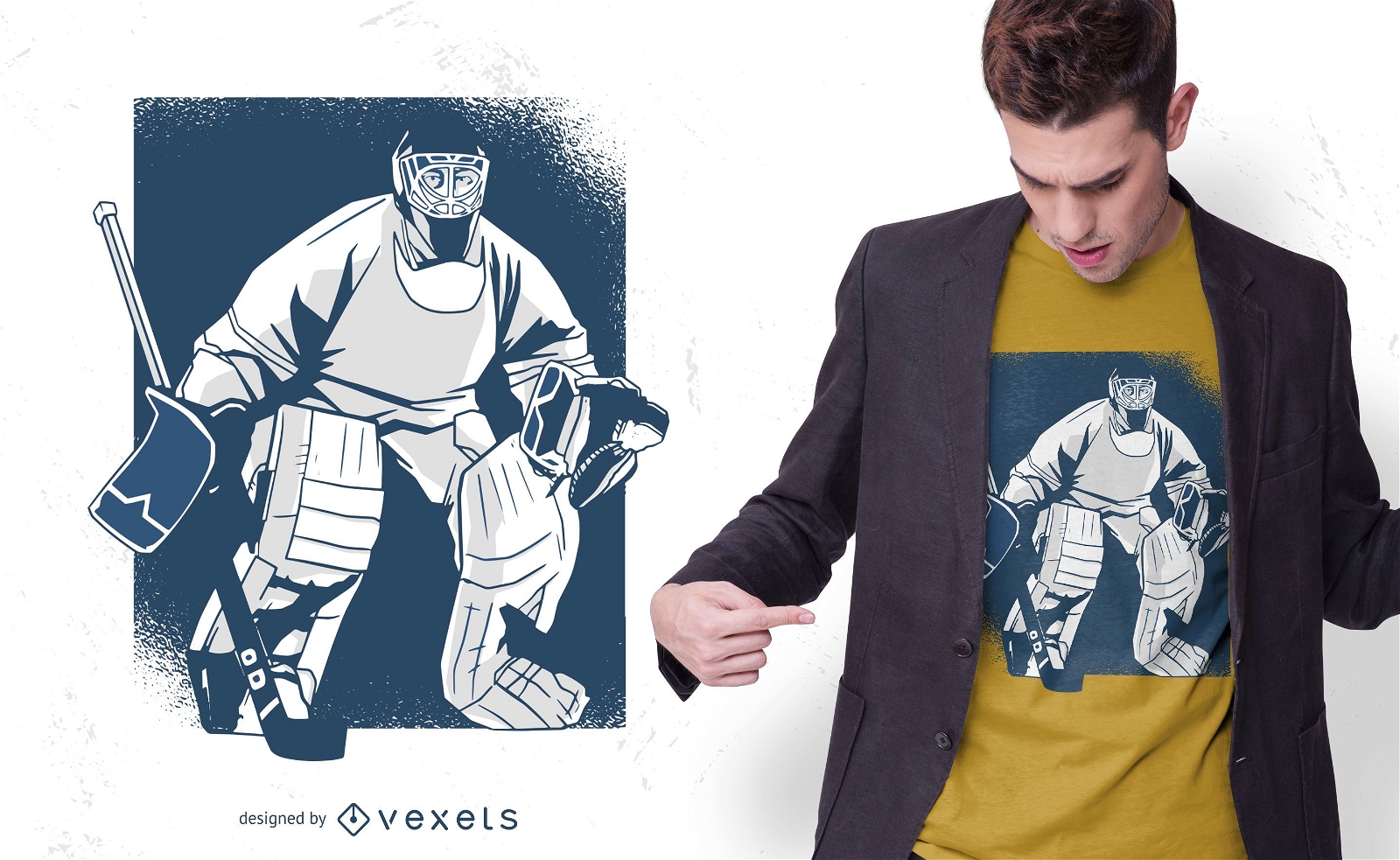 Diseño de camiseta de hockey sobre hielo.