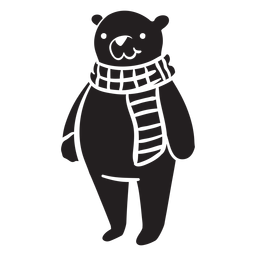 Bear cartoon standing PNG Design