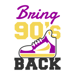 90s lettering illustration PNG Design