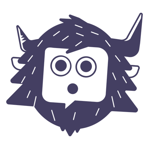 Yeti silhouette sticker PNG Design