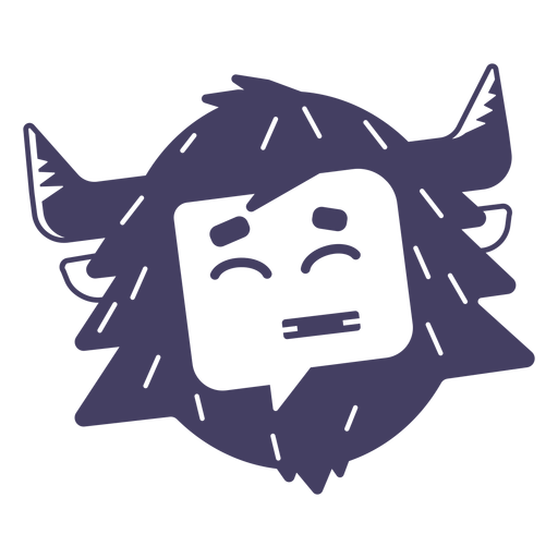 Yeti sticker silhouette smile