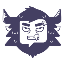 Angry Yeti Aufkleber Silhouette PNG-Design