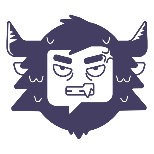 Angry yeti sticker silhouette PNG Design