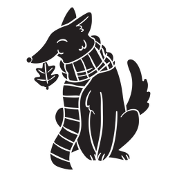 Zorro silueta animal Diseño PNG