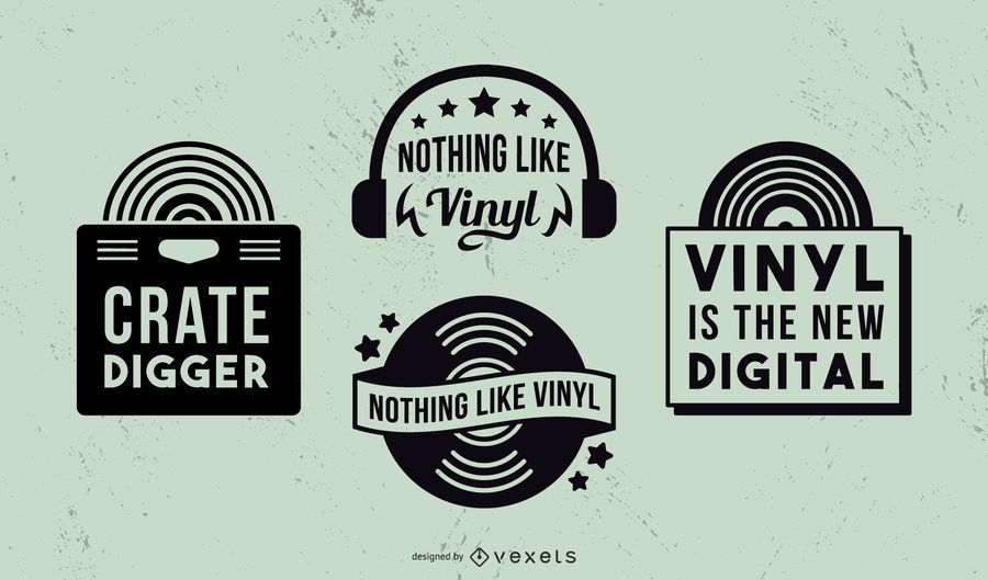 Paquete de insignias de coleccionista de discos Paquete de insignias de coleccionista de discos