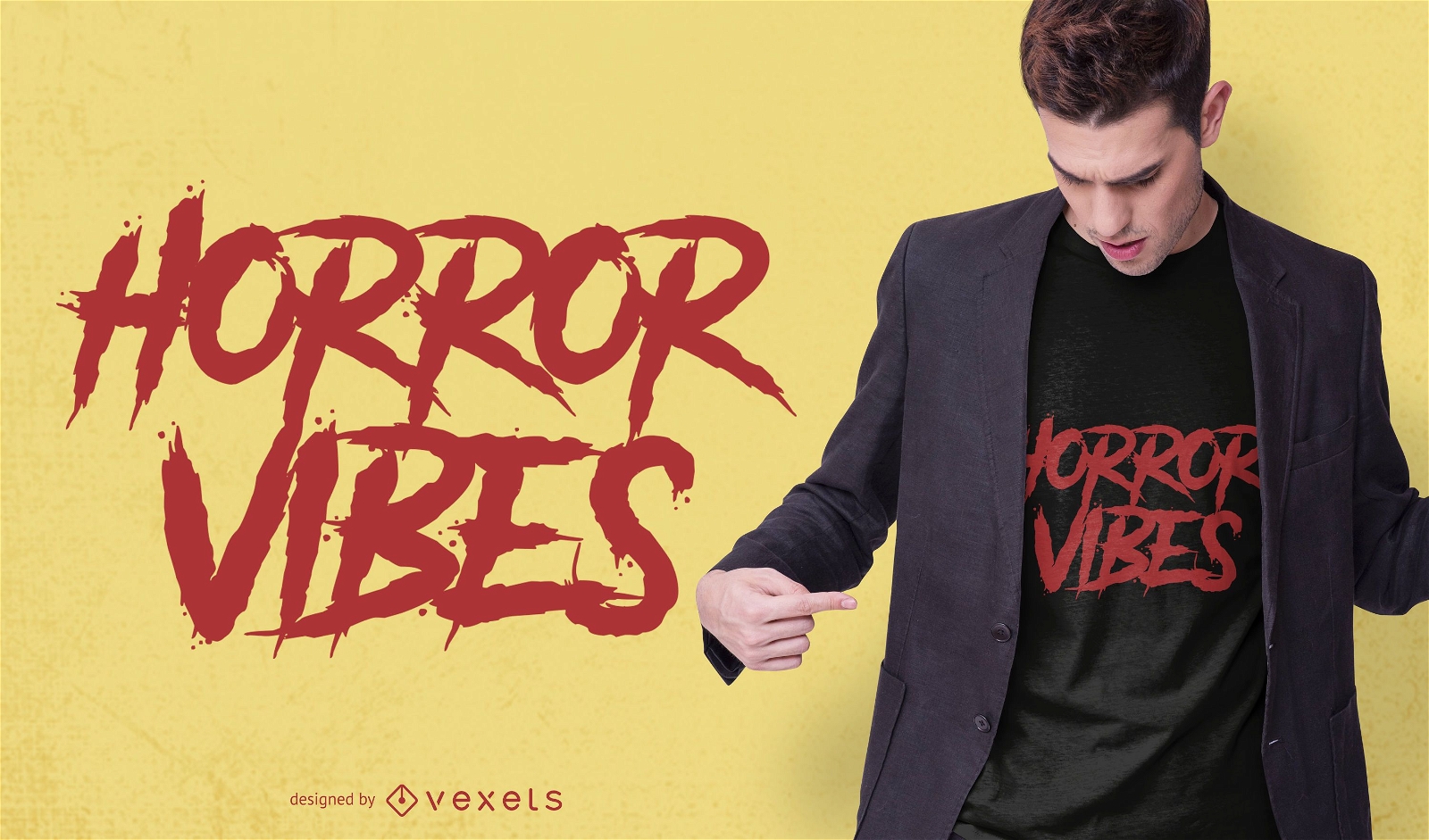 Design de camisetas com vibra?es de terror
