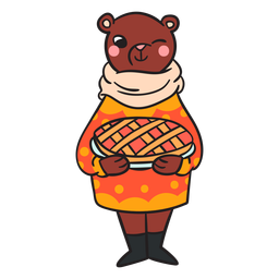 Roedor plano de dibujos animados Diseño PNG