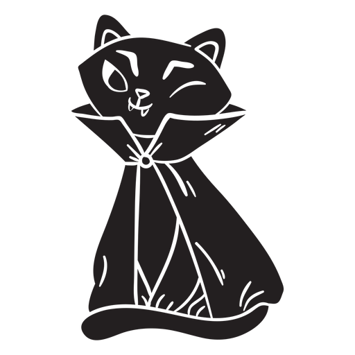 Cat halloween silhouette PNG Design