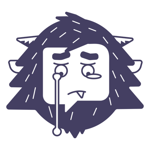 Schrei Yeti Aufkleber Silhouette PNG-Design