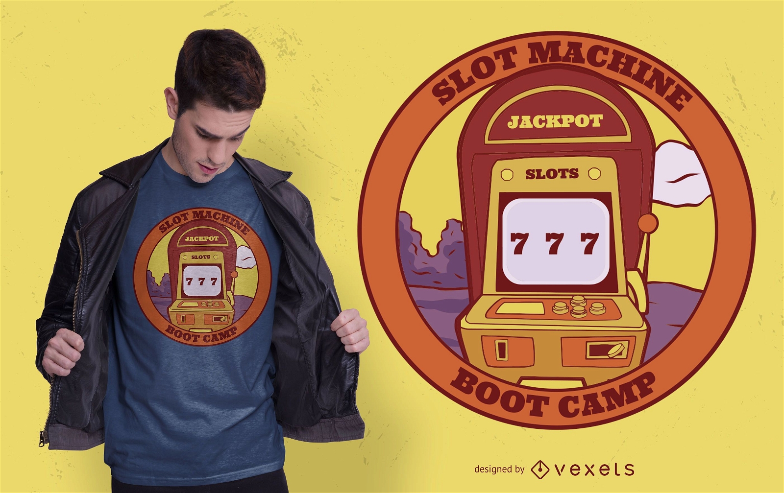 Slot machine t-shirt design