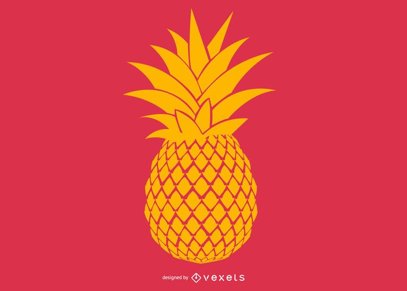 Diseño de ilustración de piña Diseño de ilustración de piña
