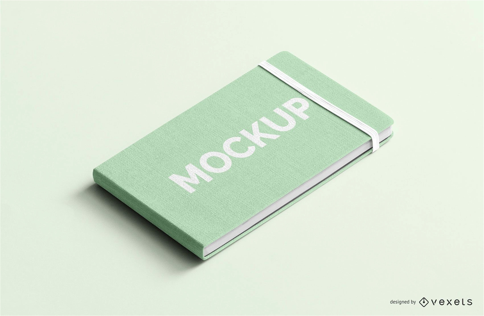 Notebook with elastic band psd mockup