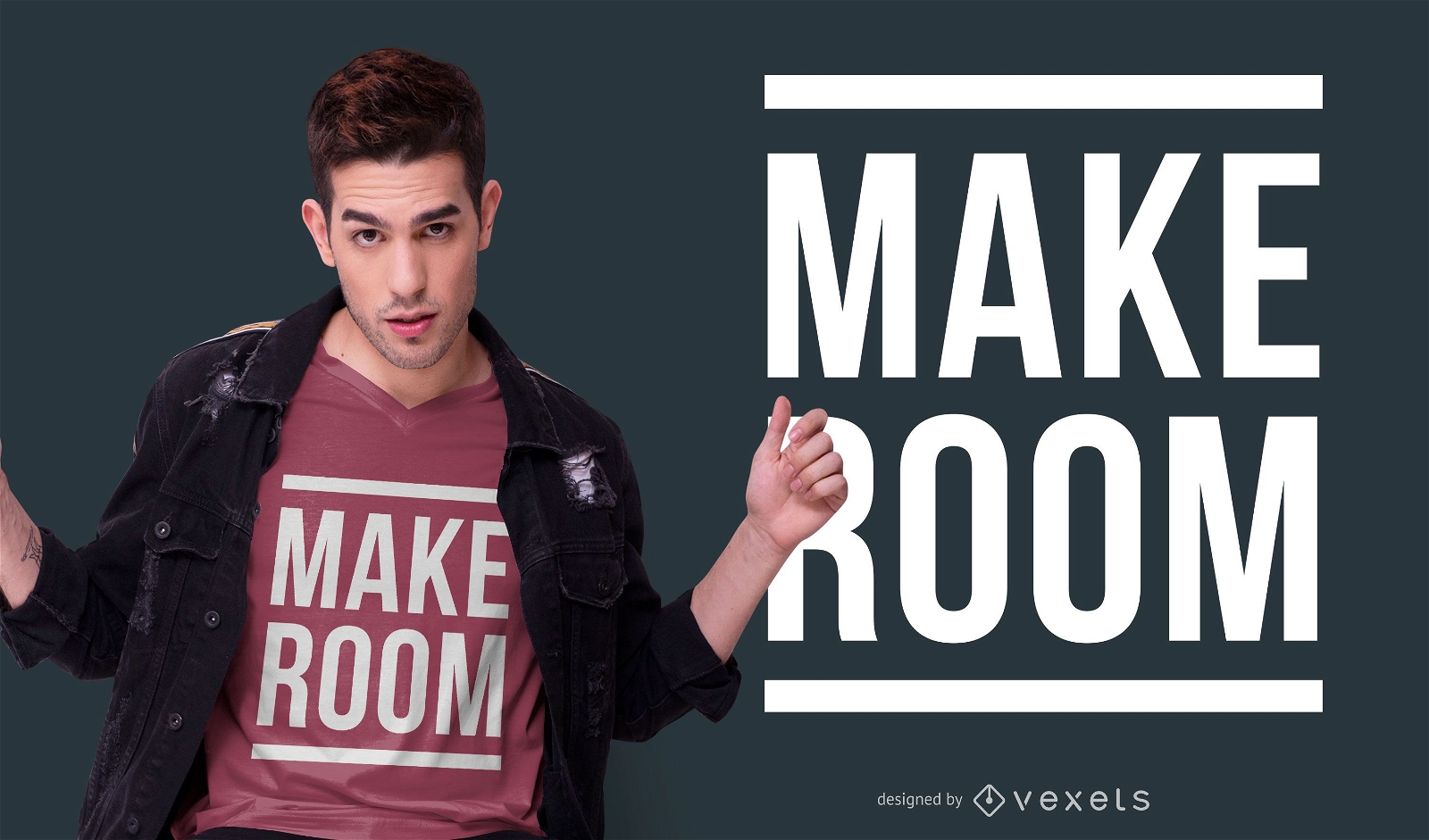Design de camisetas de make room