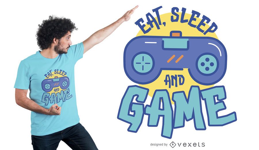 Design de camiseta de jogo para dormir Design de camiseta de jogo para dormir