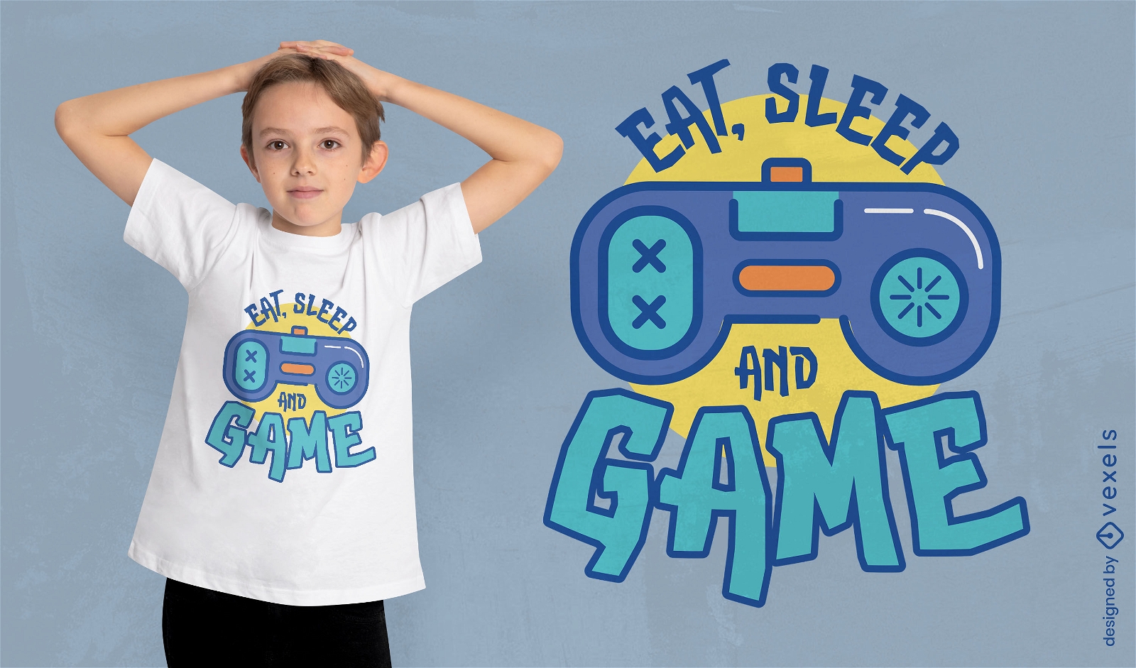Eat sleep game t-shirt design