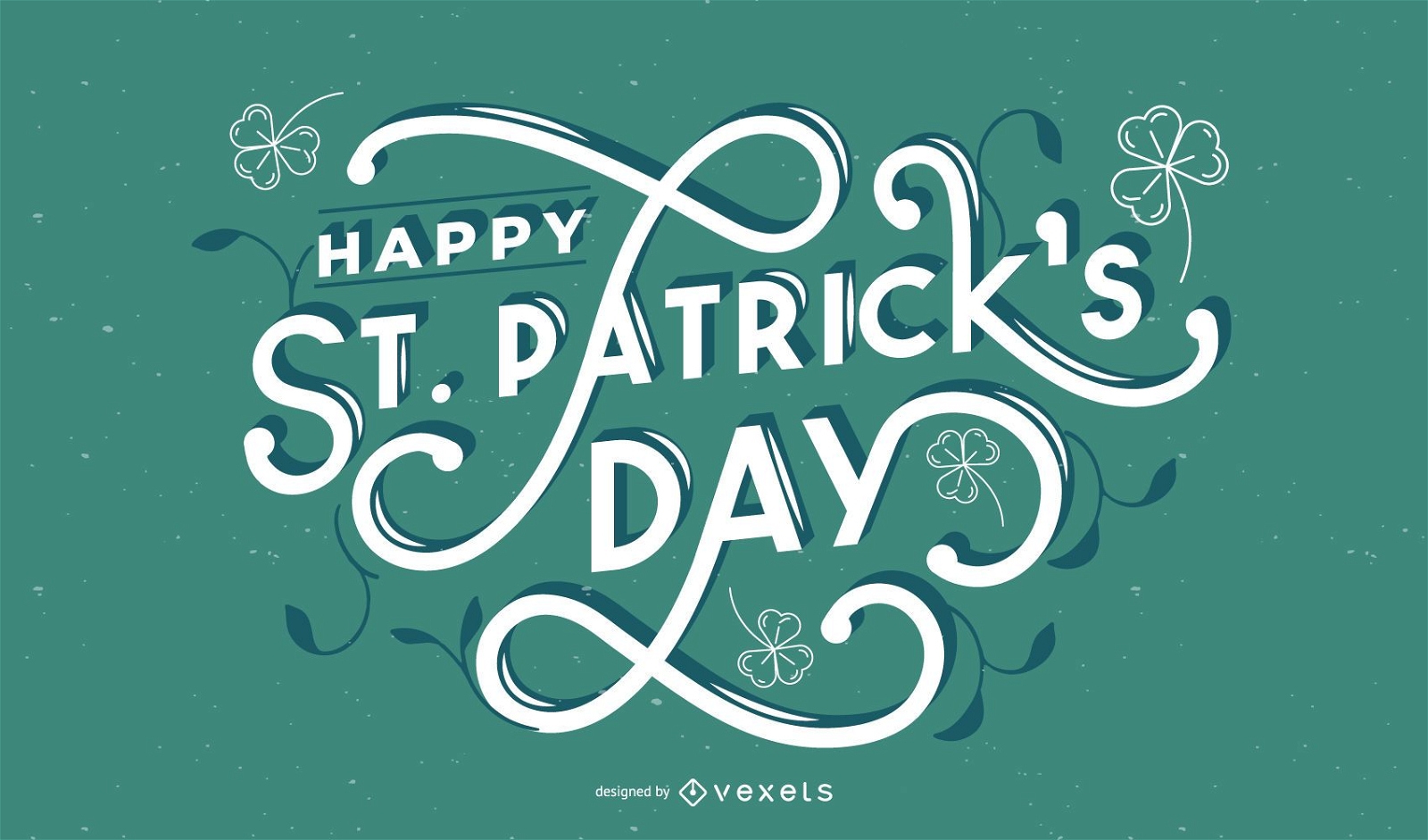 Happy st patrick's day lettering
