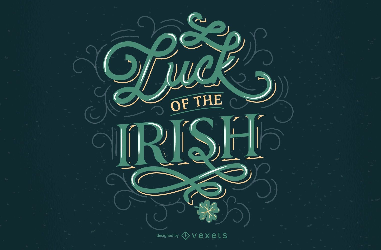 Irisches Gl?ck st Patricks Schriftzugdesign