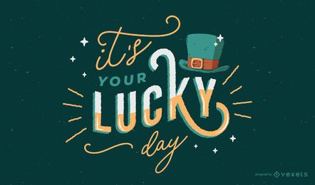 Diseño de letras del día de la suerte de san patricio