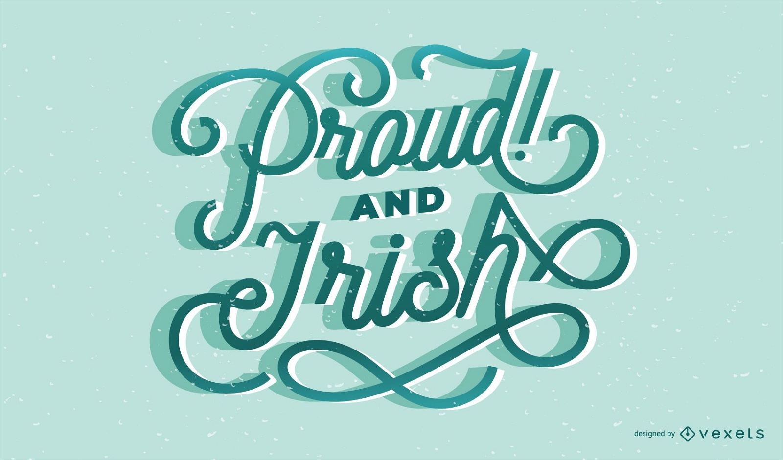 Orgulhoso desenho de letras irlandesas