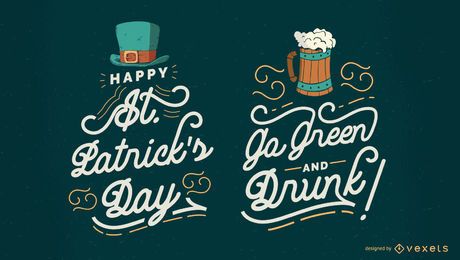 Conjunto de letras de san patricio