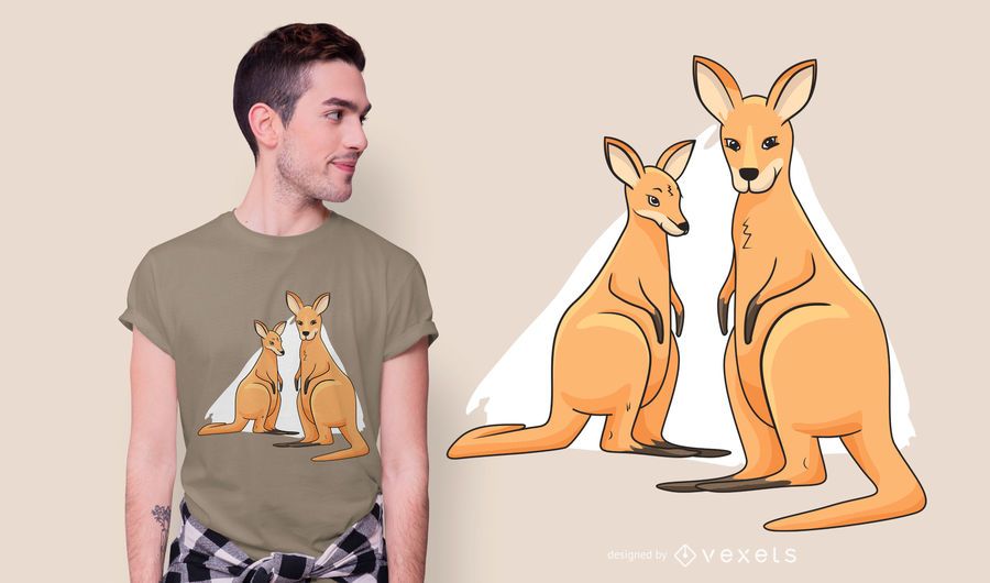 Kangaroos t-shirt design Kangaroos t-shirt design