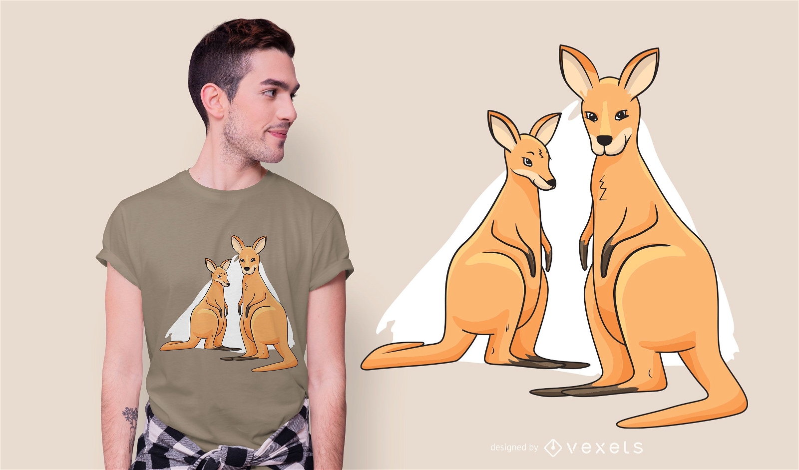 Kangaroos t-shirt design