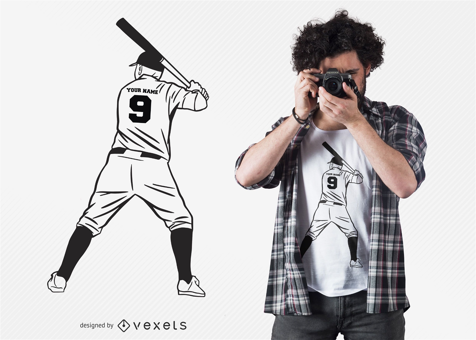 Baseball player t-shirt design