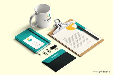 Stationery branding psd mockup composition Stationery branding psd mockup composition