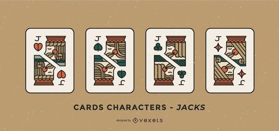 Conjunto de design de cartas de pôquer Joker