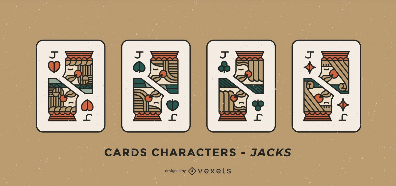 Joker Poker Cards Design Set