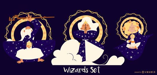 Wizard characters set