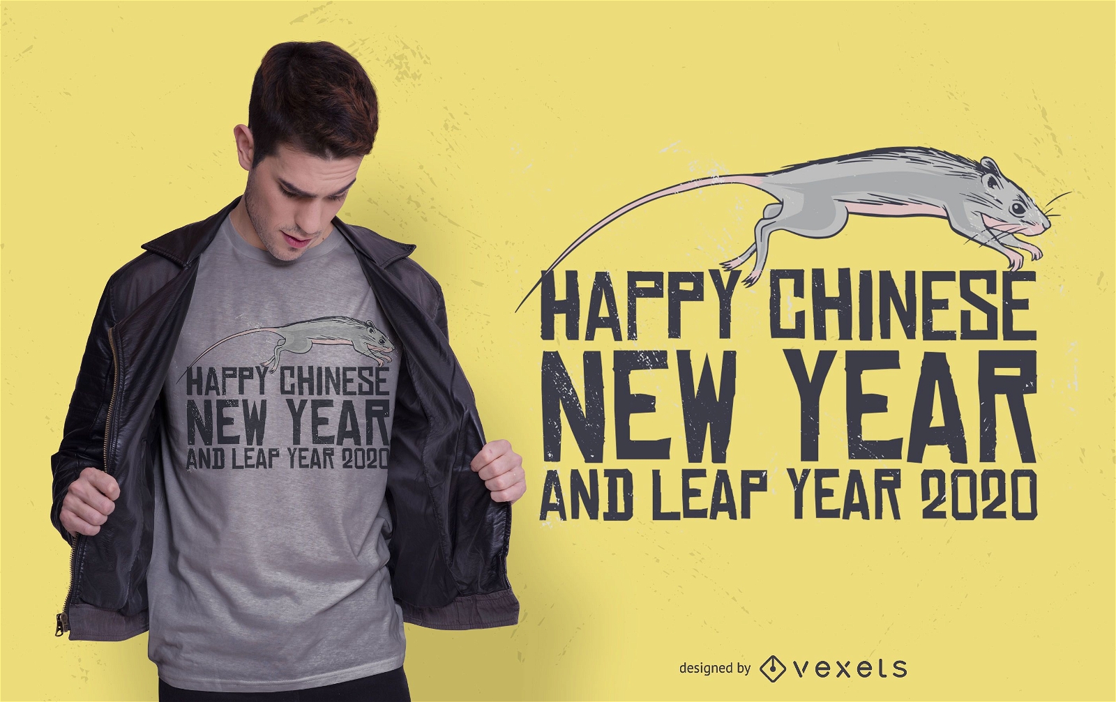 Design de camisetas de ano novo chinês