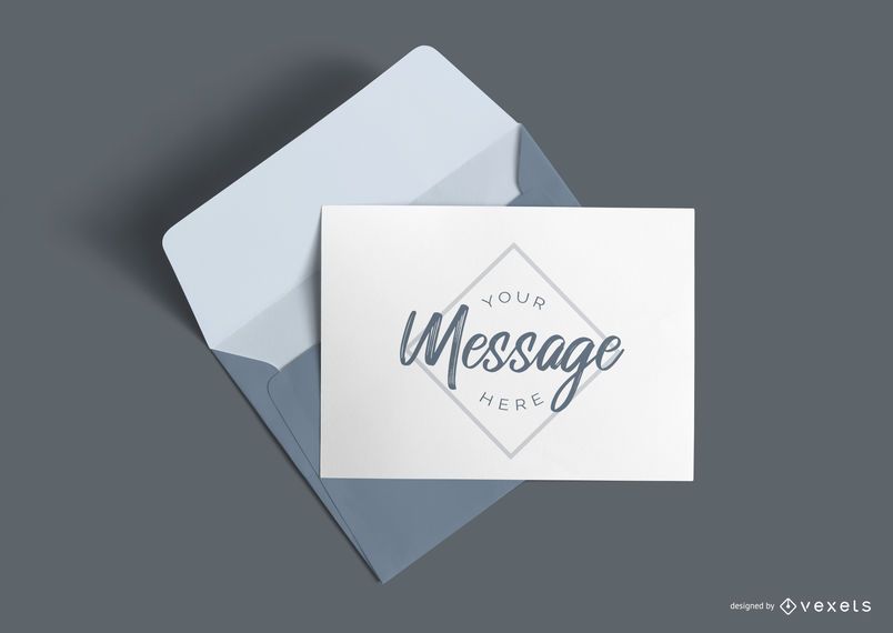 Letter and envelope mockup Letter and envelope mockup