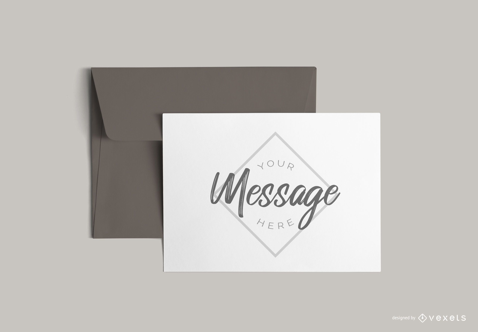 Letter with envelope mockup